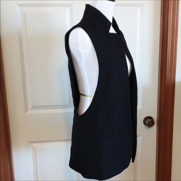 Zara Jackets & Blazers - Zara black wool blend vest